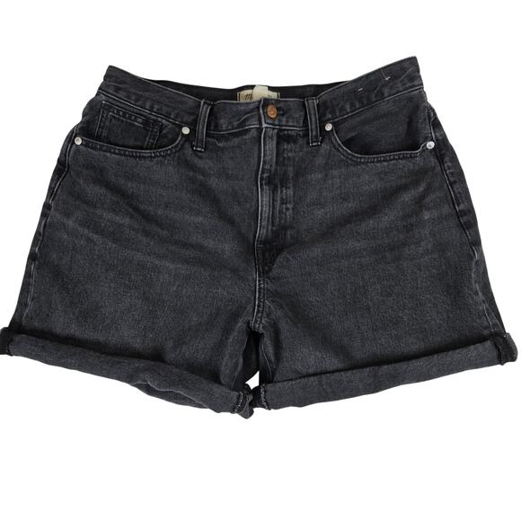 Madewell Pants - Madewell Baggy Jean Shorts Black Womens Cuffed Size 31 0691